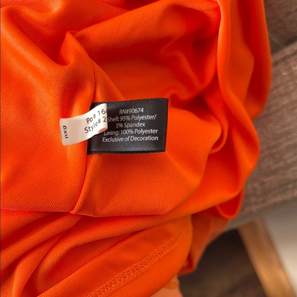 NWT Boston Proper Orange tank Dress with gold hardware - Picture 8 of 8